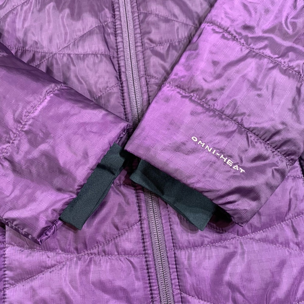 COLUMBIA Omni Heat Onmi Shied Advance Repellency Purple Coat Full Zip Women's M - Picture 6 of 10